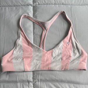 #85 Striped Pink Lululemon Sports Bra